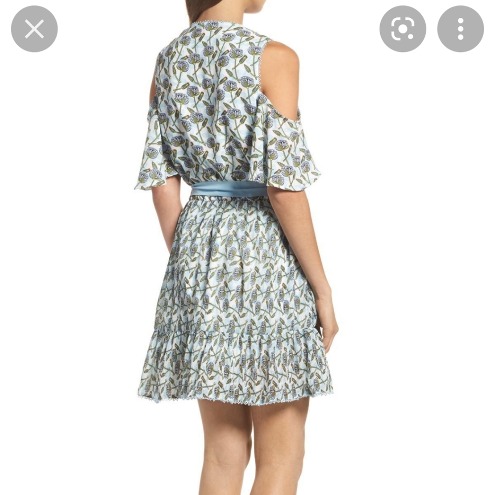 🌿 NWT Foxiedox Lexie Floral Cold Shoulder Wrap Dress - Picture 4 of 10
